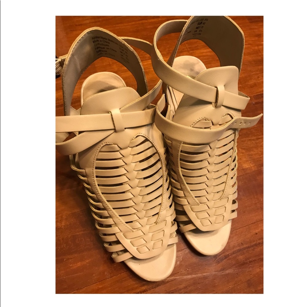 Tan high heels